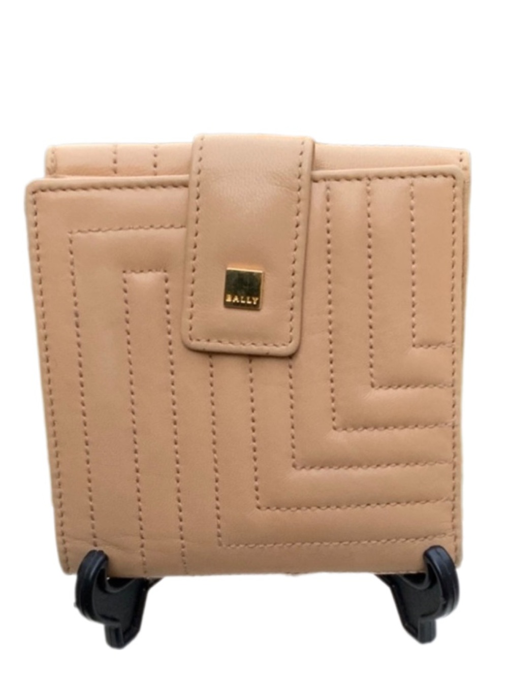 Bally Beige Quilted Leather Wallet